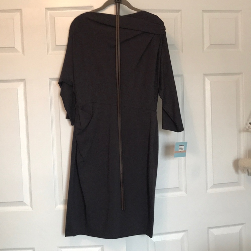 Suzi chin grey belted dress